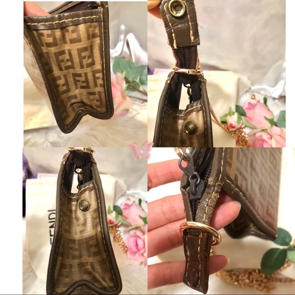 ❤️Auth❤️Beautiful Fendi Zucchino Zucca Monogram FF Logo Shoulder/Crossbody✨ - Picture 4 of 12